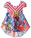 Youngland Baby Girls' Striped Knit To Print Chiffon Fashion Dress