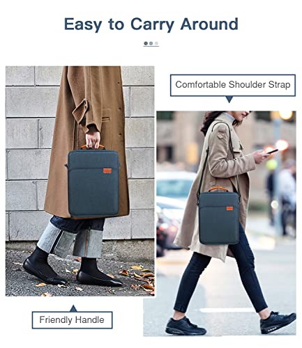 Image of MoKo 13 Inch Tablet Sleeve Bag Carrying Case with Shoulder Strap Handle | Fits iPad Pro 13-inch M5, iPad Air 13-inch M4 /M3, iPad Pro 12.9 M2 /M1 /M1 and Galaxy Tab S8+ /S9+ 12.4, Indigo