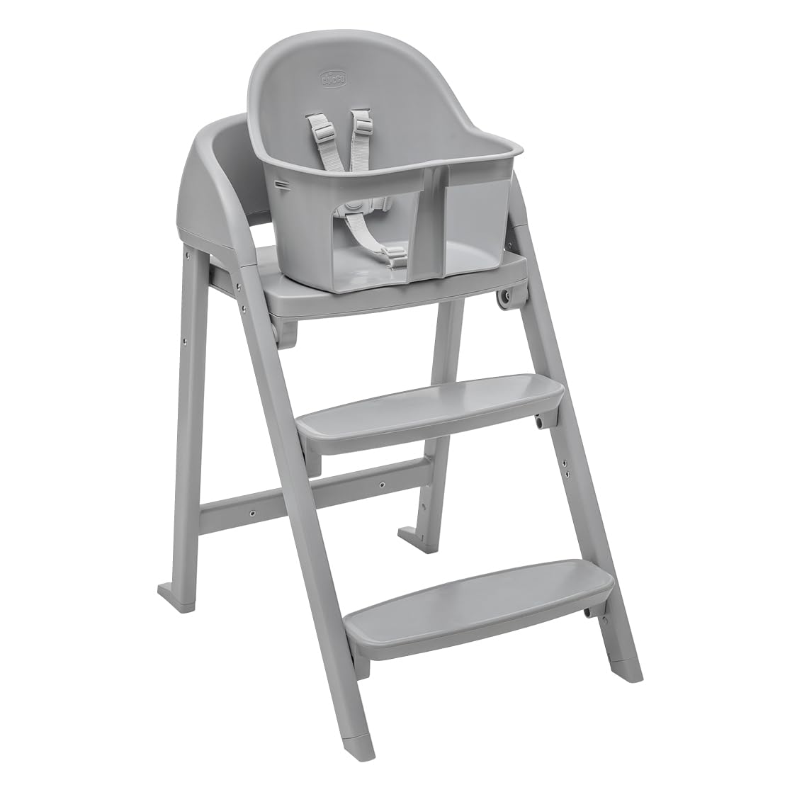 Chicco Crescendo Lite Entwicklungshochstuhl für Kinder von 6 Monaten bis 110 kg, 3 Konfigurationen, umbaubar in einen Kinder- und Erwachsenenstuhl, verstellbare Fußstütze, kompakter Verschluss