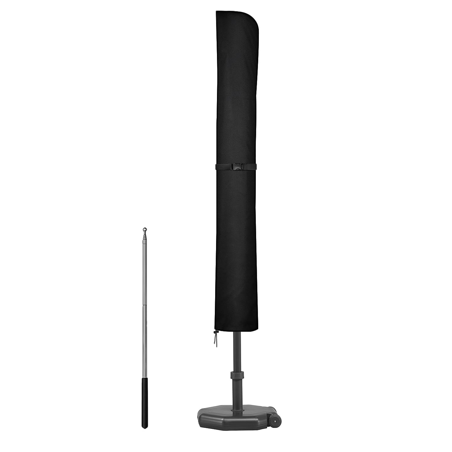 Dokon Parasol Covers Waterproof Garden Parasol Cover Heavy Duty Oxford Fabric Windproof Anti-UV Outdoor Umbrella Covers Fit 2.5 to 3.5m Diameter Parasols, Patio Brolly Cover with Rod (190x30/50cm)