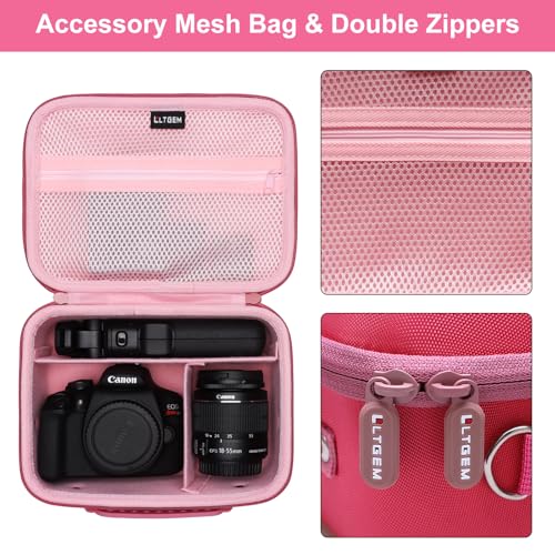 Funda para cámara compatible Canon EOS DSLR magenta y rosa miniatura 4