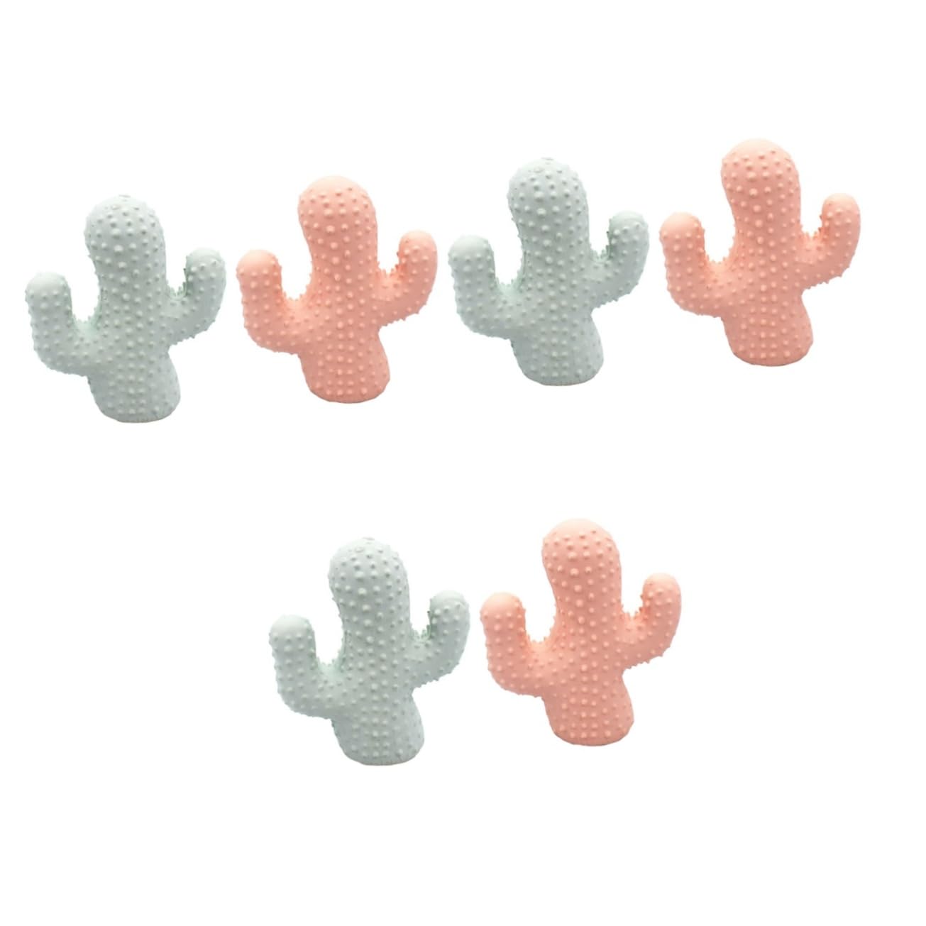 FRCOLOR 6piezas Juguete Para Perro Cactus Squeaky De Caucho Para Masticar y Limpiar Dientes Para Mascotas Interactivas Estimula El Desarrollo Saludable De Mandíbula y Encías