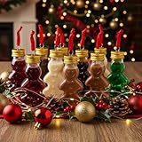 Patelai 36 Pcs Christmas Drink Balls Clear Shot Glass Ornaments Christmas Tree Fillable Ornaments Plastic Xmas Water Bottle Bulbs for Holiday Party Decorations Indoor Outdoor(Gingerbread Man,50 ml)