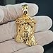 Legit Bling Gold Jesus Piece Pendant Necklace, 18K Gold Plated Religious Jesus Head with Crown of Thorns Charm Necklace, Hip Hop Jewelry Gift For Dad, Boyfriend (Golden Jesus)