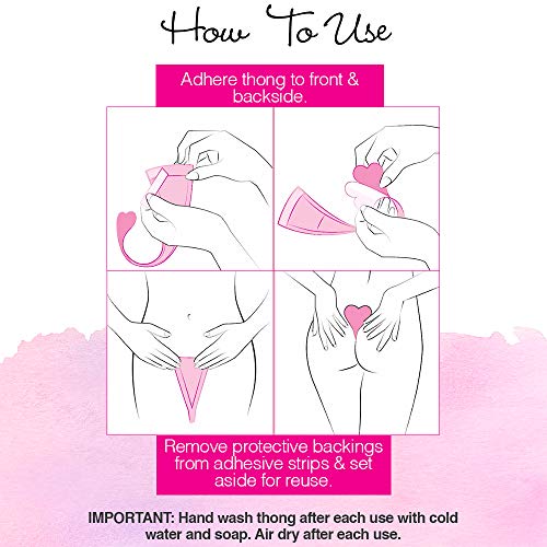 Hollywood Fashion Secrets Skip The Line Adhesive Thong, Size Medium/Large, 1 Pack Beige #TOP4