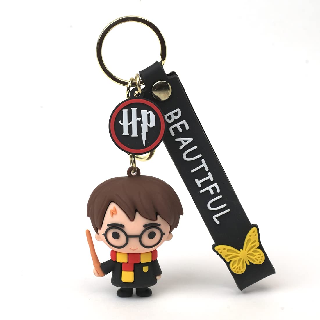 Daiyamondo Collectible Premium Famous Cartoon Anime 3D Rubber Silicon Keychain With Long Ribbon Suitable For Car And Bike Key rings | Bag Charm | Gifting | key chain