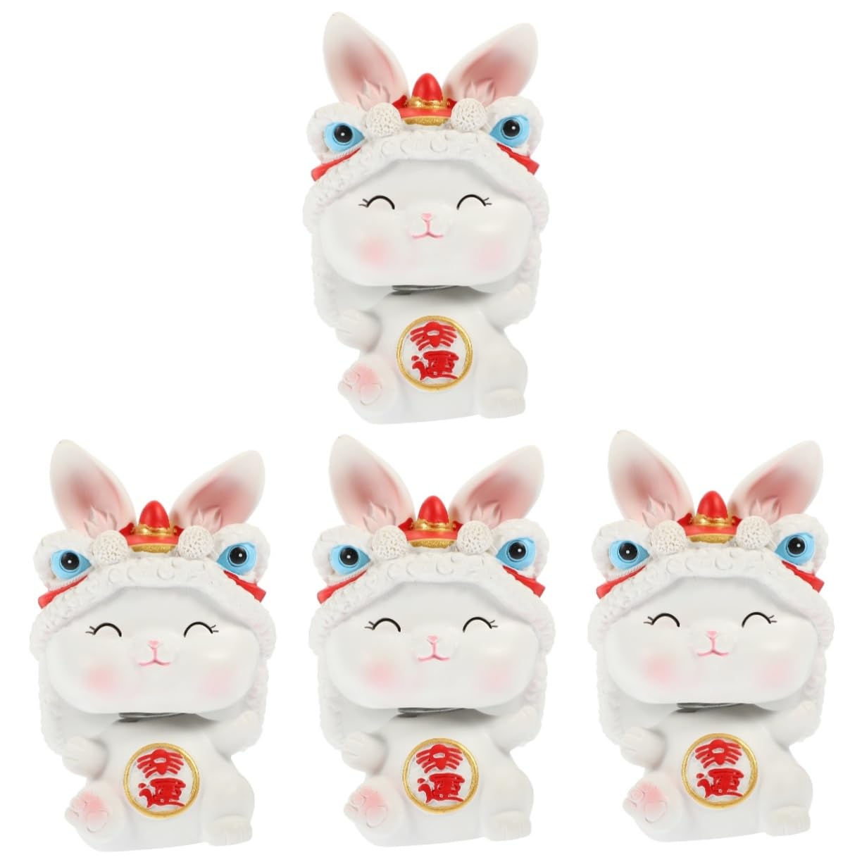 IMIKEYA 4 Pièces Ornements artisanaux en résine Micro Paysage Lapin Mini-Animaux Accessoires Auto Car Accessories Jouet Animal Figurine de Lapin pour la Maison Petit en résine