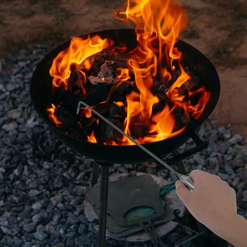 Set d'outils de cheminée en fer forgé durable à long manche - 7