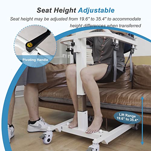 Ujikhv Patient Lift For Home Portable Transfer Chair, Patient Lift Aid Transfer Wheelchair To Car, Transfer Aid With 2 Cushion For Elderly And Handicapped, Bedside Commode Chair With Potty, 300 Lbs #TOP3