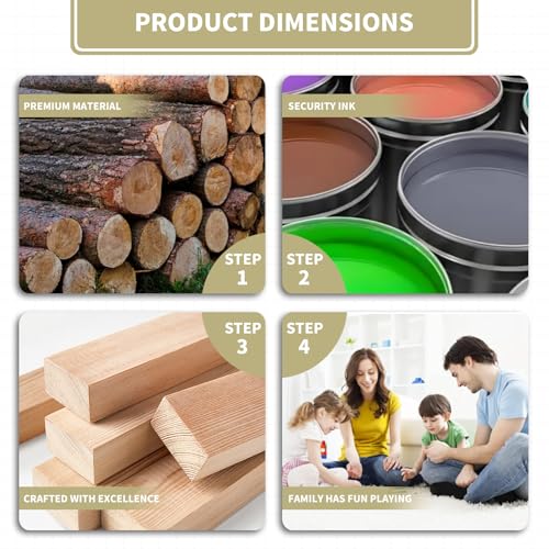 400 piezas fichas de madera para manualidades miniatura 3
