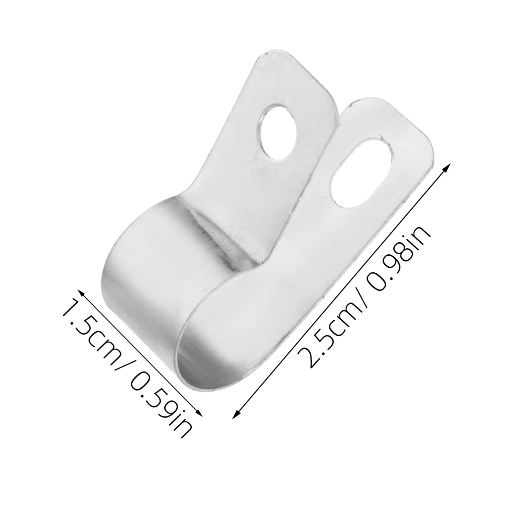 KICHOUSE 20pcs Cable Holder Cable Clips Wire Holder Cable Clamps Wire Clamp Wire Clips Rope Light Clips Outdoor Rope Light Mounting Clips Outdoor Light Clips Cord Clips Silver Aluminum