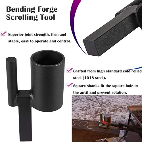 image for Bonbo 5PCS Blacksmith Anvil Hardy Tool Set 1 Inch Hot Cut Tool, Creasi