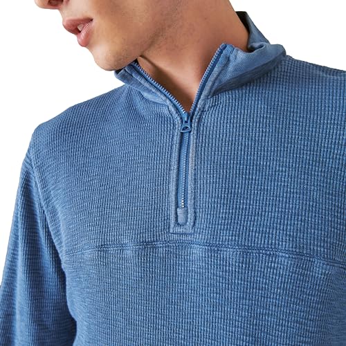 Lucky Brand Men's Garment Dye Thermal Mock Half Zip3