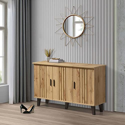 Home Box Porto 12-Pair Shoe Cabinet With 3 Doors 34 X 72 X 114 Cm Brown