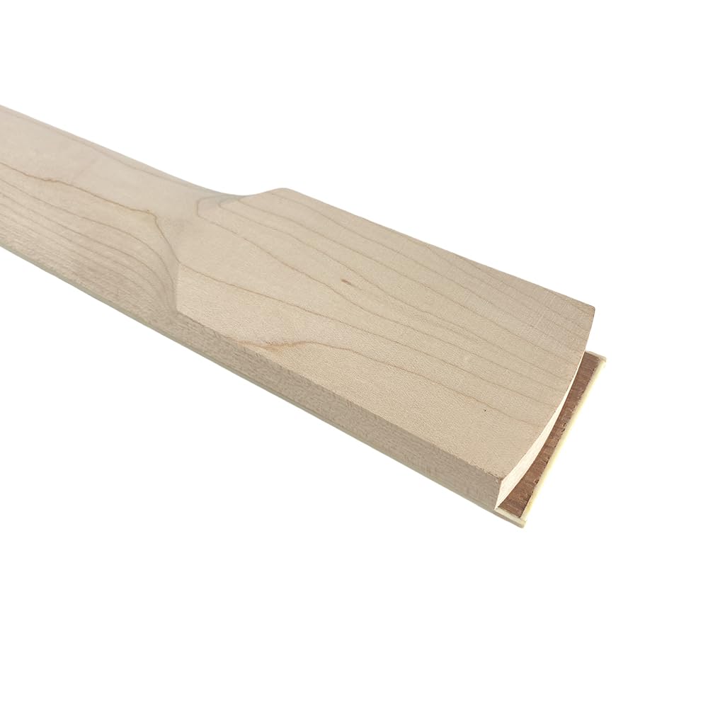 Yinfente Sostituzione del collo della chitarra elettrica 24 tasti 25,5 pollici acero legno di palissandro tastiera (acero-palissandro)
