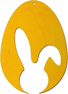 Colorido diseño de huevos de Pascua V2 – Amarillo – Decoración para Pascua – Elección de diseño: huevo de Pascua diseño 5, altura: 45 cm de alto