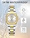 Imagen de CIVO Reloj Mujer Acero Inoxidable: Dorado Plata Pequeño Analógico Cuarzo Impermeable con Diamantes