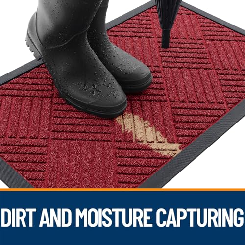 Image of OLANLY Front Door Mat Outside Entrance 47x32, Waterproof Heavy-Duty Doormat