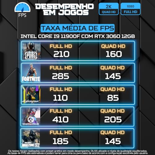 PC Gamer LUDIC by BluePC - Intel Core i9 11900F, Geforce RTX 3060 12GB, 16GB RAM, SSD 512GB M.2 NVMe