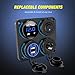 Nilight 4 in 1 ON OFF Charger Socket Panel Dual USB Charger Power Outlet LED Voltmeter Cigarette Lighter Socket LED On Off Rocker Toggle Switch for Truck Car Marine Boats RV, 2 Yeas Warranty