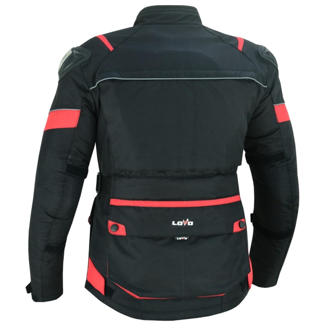 LOVO - Chaqueta Moto Tricapa 4 Estaciones Mujer - Chaqueta Moto Mujer con Protecciones para Verano e Invierno - Cazadora Moto de Alta Resistencia con Longitud 3/4 - Comodidad y Seguridad Todo el Año