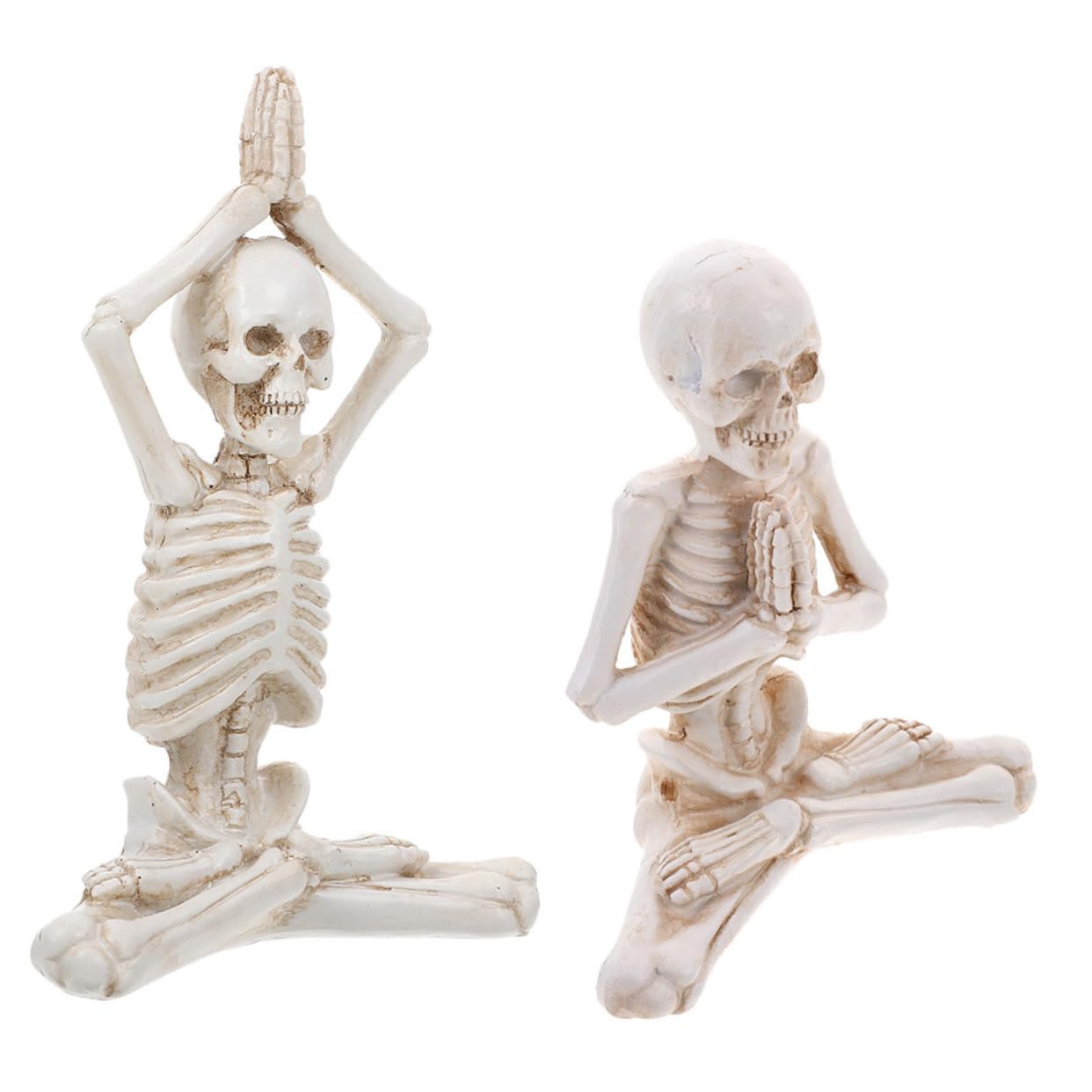 2pezzi Figurine Scheletro Yoga Halloween Decorazioni Meditazione Arredamento Per e Idea Per Yoga e Halloween