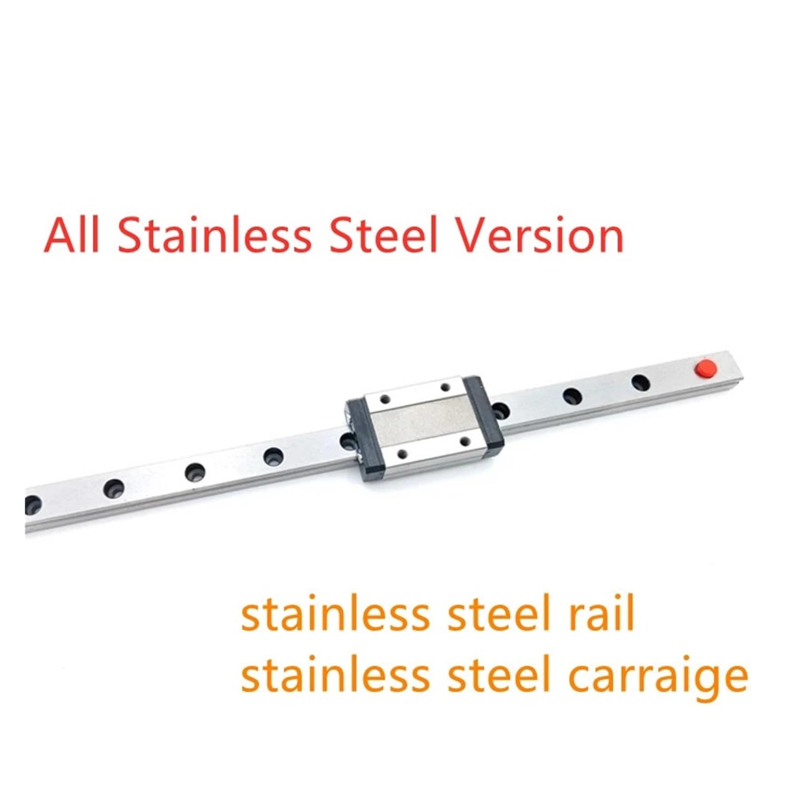 Rails et chariot en acier inoxydable 440C, for MGN7 MGN9 MGN12 150 200 210 220 250 300 350 400 450 500 Mm avec MGN9H MGN12H(MGN12H,600mm)