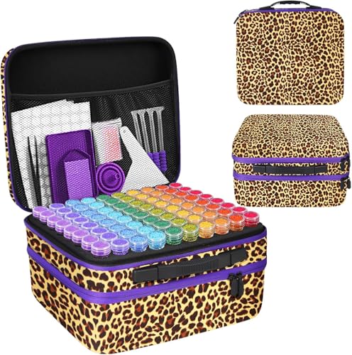 Image of ZORETCO Diamond Art Storage - 240 Containers Diamond Art Kits for Adults | Diamond Painting Storage Case with Tools, Portable Bead Organizer Box for Diamond Painting Accessories, Art Supplies