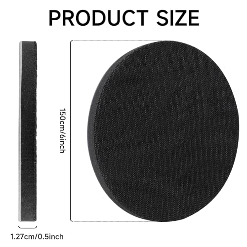STEBRUAM 2Pcs 150mm Hook and Loop Soft Sponge Cushion Buffer Pad - Image 2