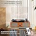 Vinyl Record Player Turntable with Upgraded Speakers Wireless Vintage Vinyl Player with USB Input, 3 Speed,AUX in,Headphone Jack and RCA Out