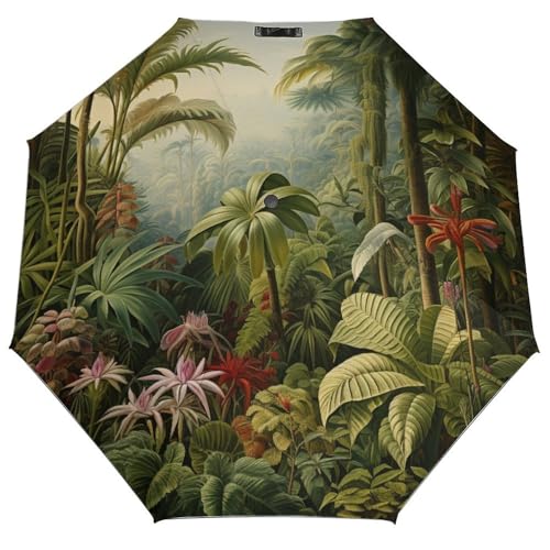 MaSiledy Travel Umbrella Tropical Plants