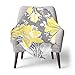 Coperta da tiro Giallo Grigio Bianco Coperta floreale per bambini Coperta morbida in peluche Coperta per ricevere Coperta 76 X 102 CM