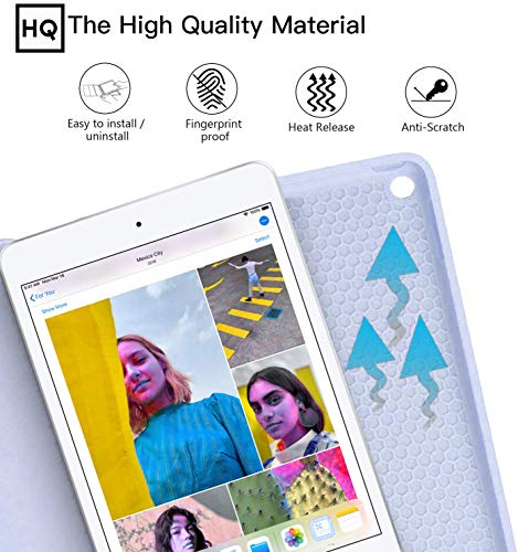 Image of Oaky Case Compatible for Apple iPad mini 5th Gen 2019 Trifold Stand Cover Pencil Holder Auto Sleep /Wake for iPad mini 5 7.9 inch 2019 Cover [Model - A2133 A2124 A2125 A2126] - Sky Blue