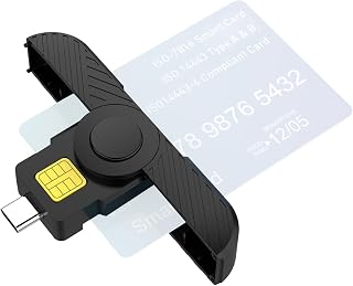 2023 Foldable CAC Card Reader, Common Access CAC Smart Card SIM Card/IC Bank Chip Card Reader for Windows 10 8 7 (32/64 bit)