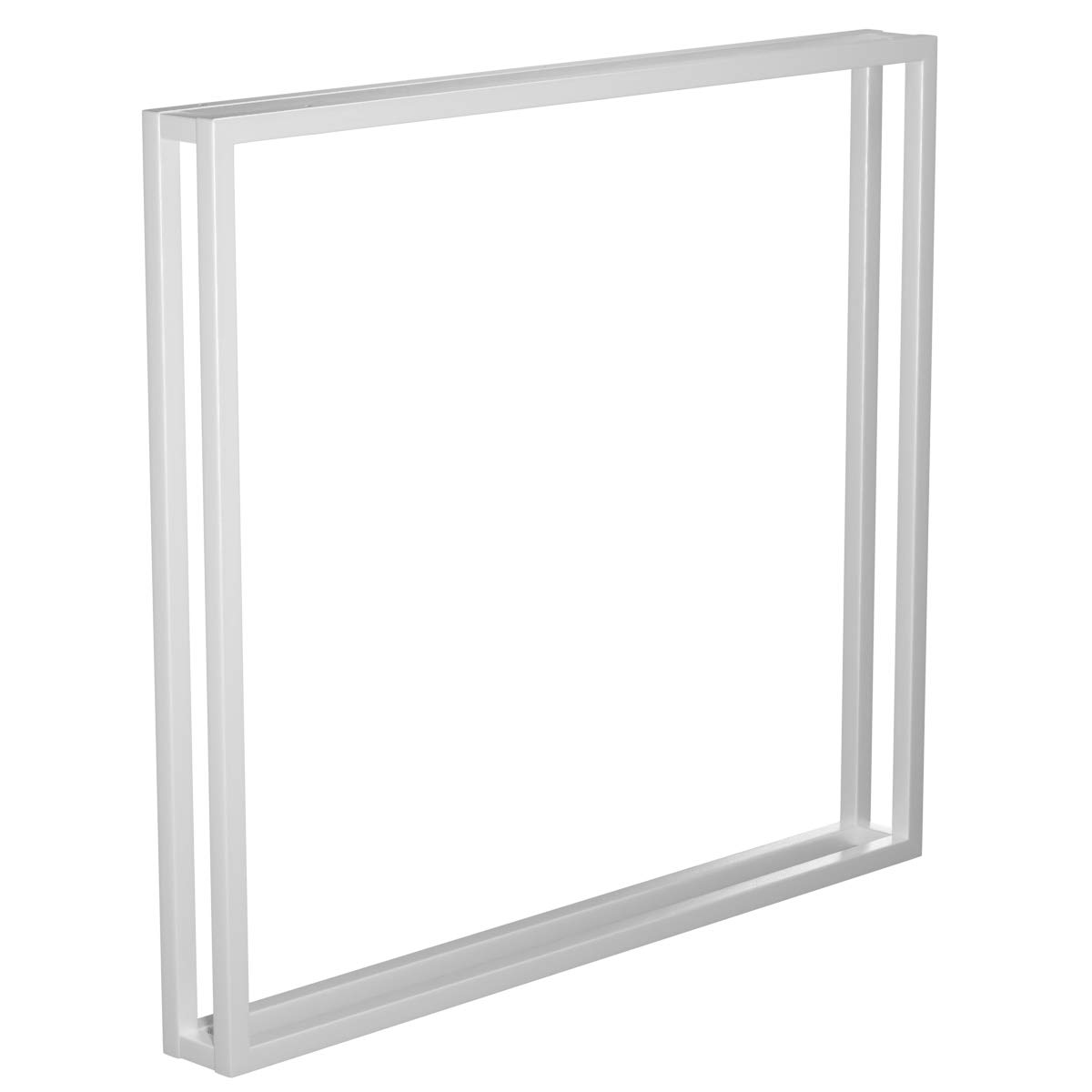 HOLZBRINK Pata para Escritorio, Mesa de Centro, Mesa de Comedor, Pata de Mesa 80x72 cm (Ancho x Alto), Blanco, 1 Unidad, HLT-18-L-FF-9016