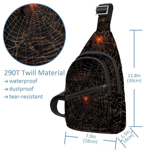 Mochila cruzada de tela de araña multicolor de talla única ajustable 4