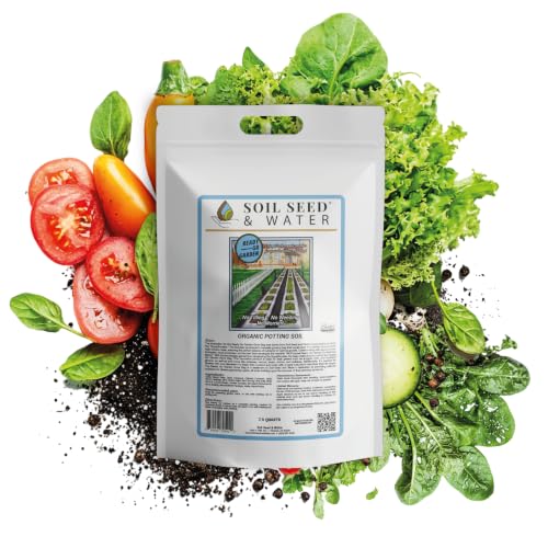 Soil Seed & Water Ready Go Garden Organic Potting Soil – All-Purpose Potting Mix for Indoor & Outdoor Gardening