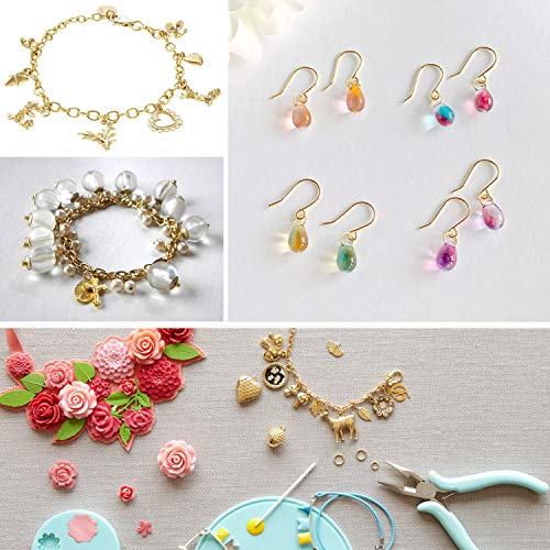 Alexcraft 14k Gold Plated Jump Rings 900PCS 4/6/8/10 mm Gold Jump Rings Strong Open Ring Bulk for Necklace Bracelet Earrings Jewelry Making - Thumbnail 6