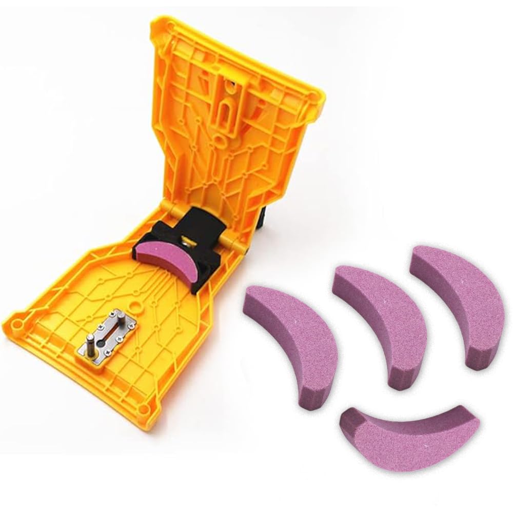 Lot De 20 Meules Aiguiseur Chaîne Tronçonneuse - Pierre D'Affûtage Portable Croissant Pour Chaîne Scie, Outil Rapide 3-5 Secondes, Cadeau Idéal Homme Bricoleur