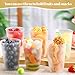 LemonRoad 25 Pcs Frosted Plastic Cups Bulk Blank Clear Disposable Drink Tumblers for Wedding Stadium Painting Marketing Events Home Birthday Party Supplies (12 oz)