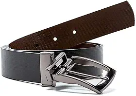 Cinto Masculino Social Dupla Face Couro Legítimo 35mm | Preto e Marrom – LaCouro - 35204