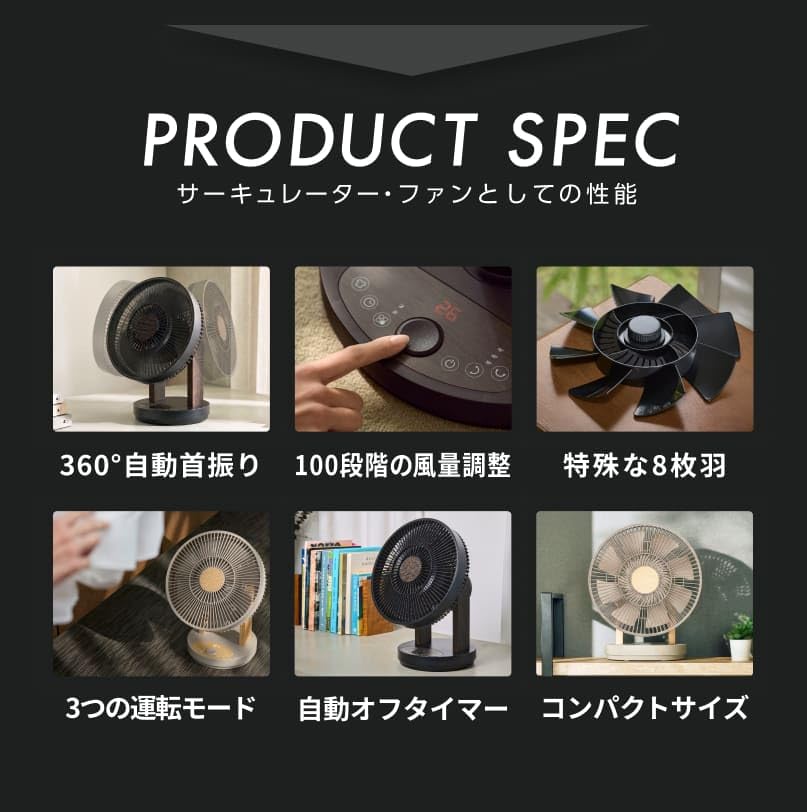 QUADS(クワッズ) ワンタッチ分解 DCサーキュレーター EASY FIT Amazon | QUADS(クワッズ) ワンタッチ分解 DCサーキュレーター EASY