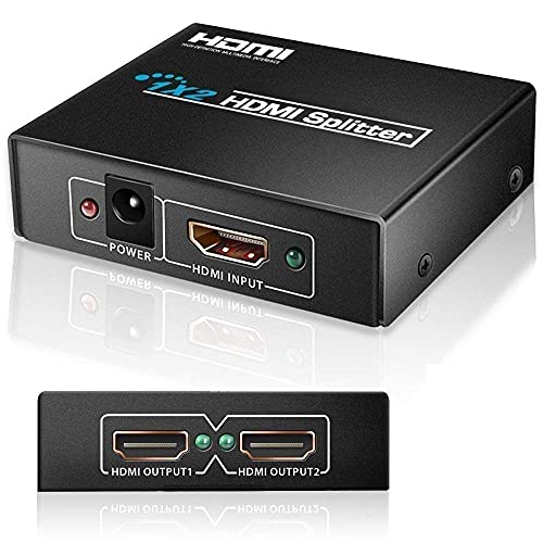 Microware HDMI Splitter 1X2 split one HDMI input to 2 HDMI output with power supply