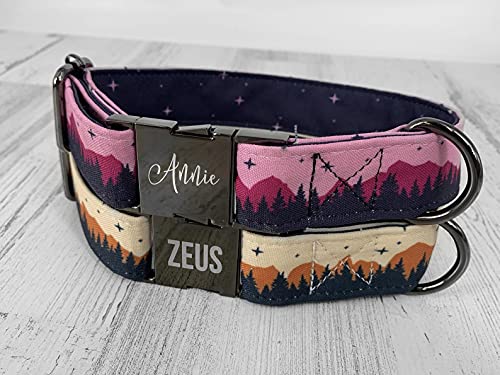 Generic Personalized Mountain Landscape Dog Collar W/Metal Buckle thumb #4