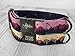 Personalized Mountain Landscape Dog Collar w/Metal Buckle, HAND MADE, Colorful Gradient Illustration, Pink and Orange, Boy and Girl.