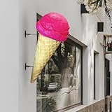 The Kings Bay Wall Mounted Strawberry Ice Cream Cone for Advertising