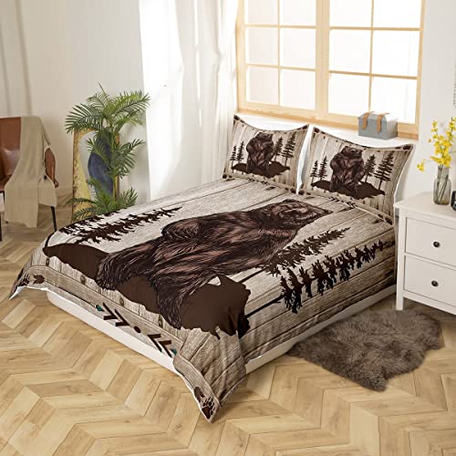 Housse de couette ours flèche boho et parure de lit style ferme western King Size - 4