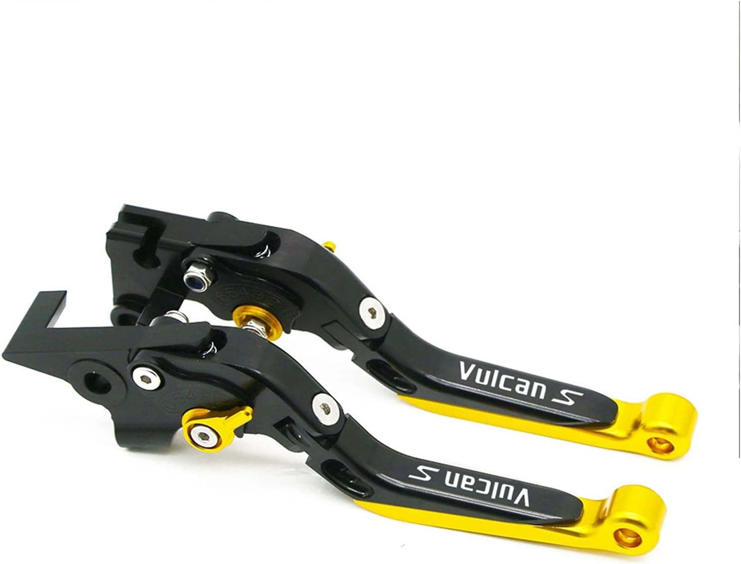 Replacement for Ka wash ki Vulcan S 650 650cc VER SYS 1000 2015-2019 Motorcycle Adjustable Extendable Handle Bar Folding Brake Clutch Levers Brake levers(Black+Gold)