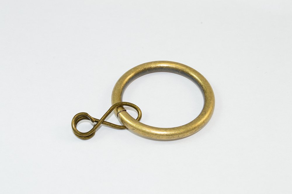 30 x Antique BRASSED Steel Curtain Rod Rings Loose Eye ID 25mm OD 32mm