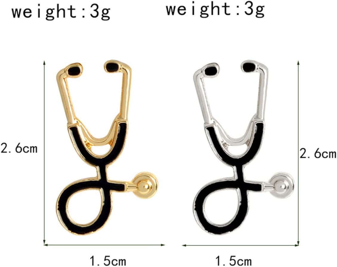 30pcs Stethoscope Lapel Pin Brooch Jewelry Brooch Students Graduation Clothing Decoration